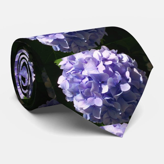 Purple Hydrangeas Tie (Rolled)