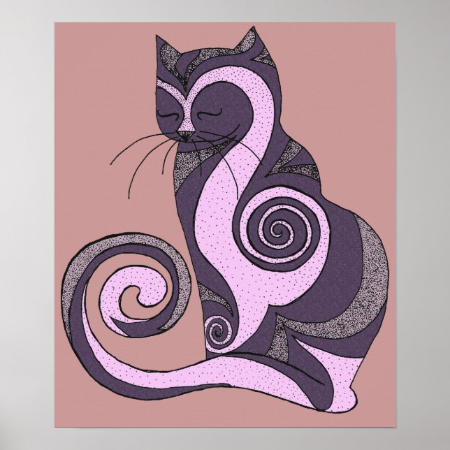 Purple Hypnocat Print (Front)