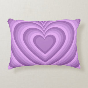 Purple Hypnotic Heart Love Pattern Decorative Cushion