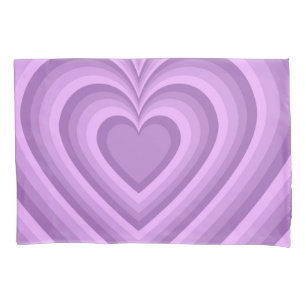 Purple Hypnotic Heart Love Pattern Pillowcase