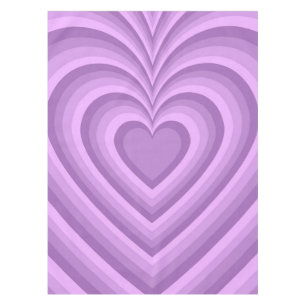 Purple Hypnotic Heart Love Pattern Tablecloth