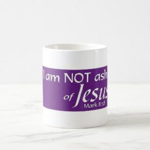 PURPLE_I AM NOT ASHAMED OF JESUS MUG_Mark838 Coffee Mug