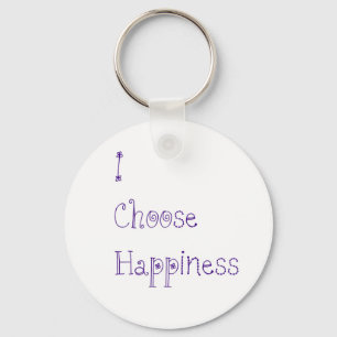Purple I Choose Happiness Key Ring