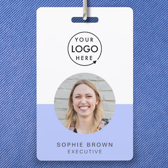 Purple ID Card | Modern Stylish Minimalist Photo ID Badge (Creator Uploaded)