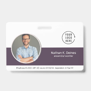Purple ID   Employee Photo ID Company Security Badge