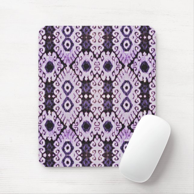 Purple Ikat Mouse Mat (With Mouse)