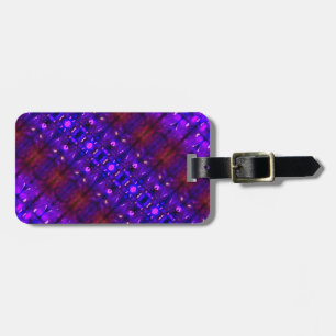 Purple Ikat Sangria Luggage Tag