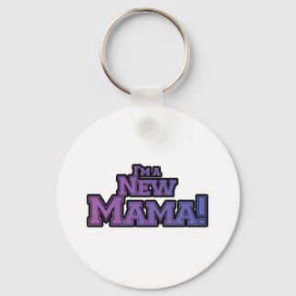Purple I'm a New Mama Tshirts and Gifts Key Ring