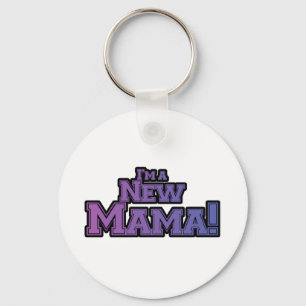 Purple I'm a New Mama Tshirts and Gifts Key Ring