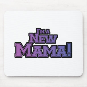 Purple I'm a New Mama Tshirts and Gifts Mouse Mat