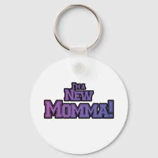 Purple I'm a New Momma Tshirts and Gifts Key Ring