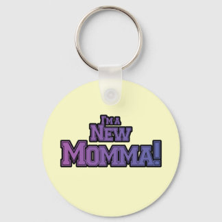 Purple I'm a New Momma Tshirts and Gifts Key Ring