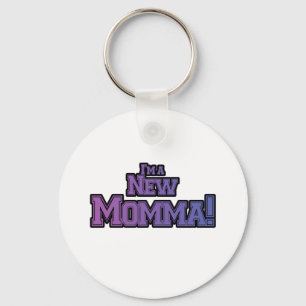 Purple I'm a New Momma Tshirts and Gifts Key Ring