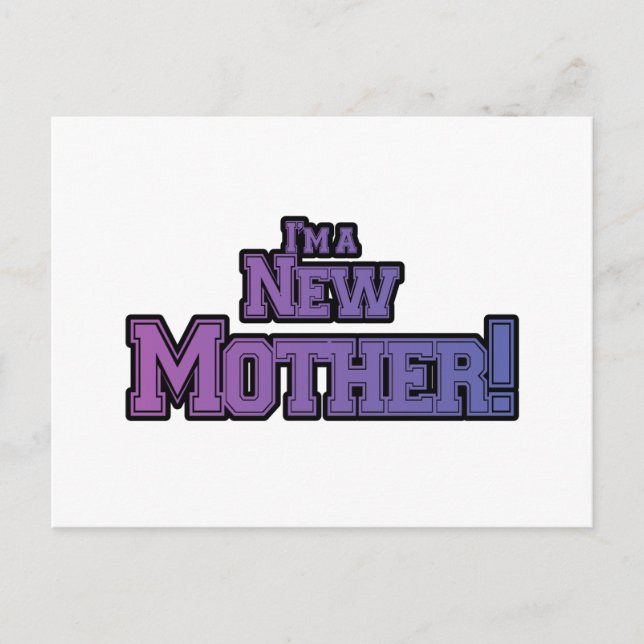 Purple I'm a New Mother Tshirts and Gifts Postcard (Front)