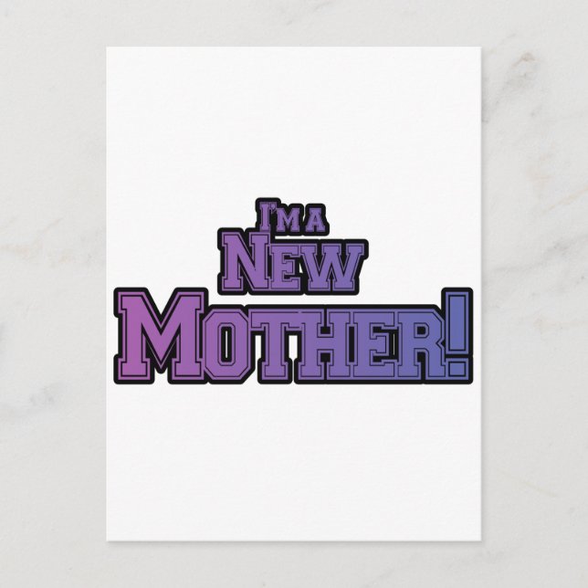 Purple I'm a New Mother Tshirts and Gifts Postcard (Front)