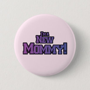 Purple I'm A New Mummy Tshirts and Gifts 6 Cm Round Badge