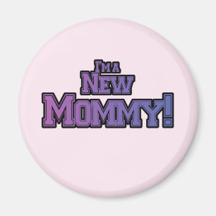 Purple I'm A New  Mummy Tshirts and Gifts Magnet