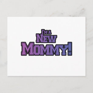 Purple I'm A New  Mummy Tshirts and Gifts Postcard