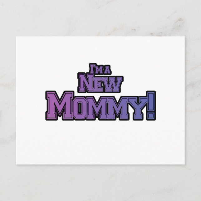 Purple I'm A New  Mummy Tshirts and Gifts Postcard (Front)