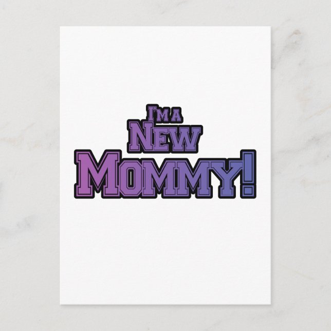 Purple I'm A New  Mummy Tshirts and Gifts Postcard (Front)