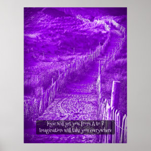 Purple - Imagination will take you everywhere Poster