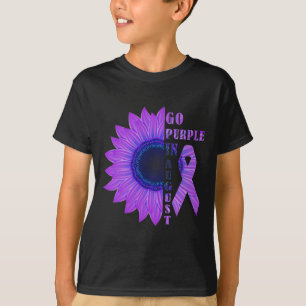 Purple In August Overdose Awareness Month Sunflowe T-Shirt