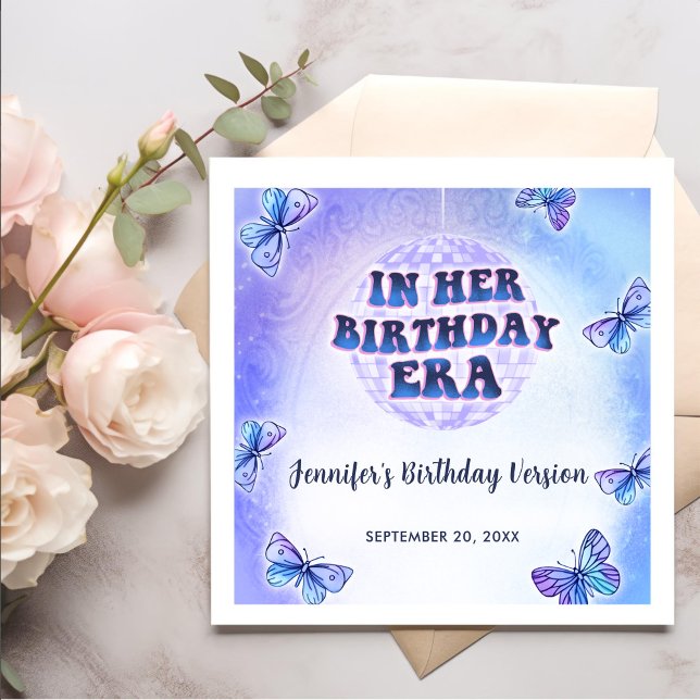 Purple In Her Birthday Era Party Napkin (Creator Uploaded)