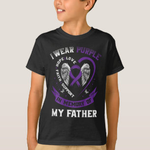 Purple In Memory Of Father Dad Pancreatic Cancer B T-Shirt