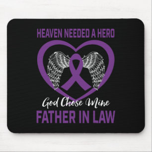 Purple In Memory Of Father In Law Pancreatic Cance Mouse Mat