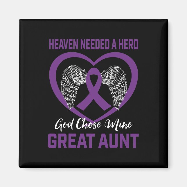 Purple In Memory Of Great Aunt Pancreatic Cancer A Magnet (Front)