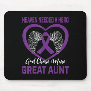 Purple In Memory Of Great Aunt Pancreatic Cancer A Mouse Mat