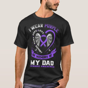 Purple In Memory Of My Dad Drug Overdose Awareness T-Shirt