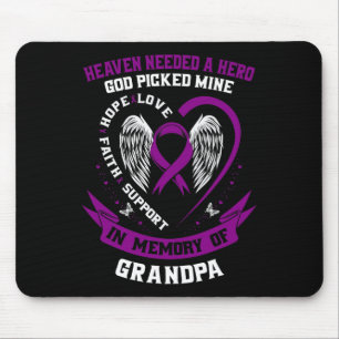 Purple In Memory of my Grandpa Pancreatic Cancer A Mouse Mat