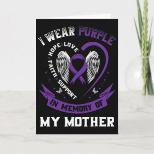 Purple In Memory Of My Mom Mother Epilepsy Awarene Card