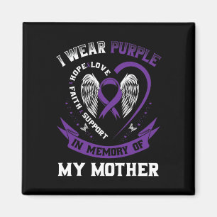 Purple In Memory Of My Mum Mother Epilepsy Awarene Magnet