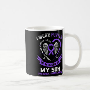 Purple In Memory Of My Son Drug Overdose Awareness Coffee Mug