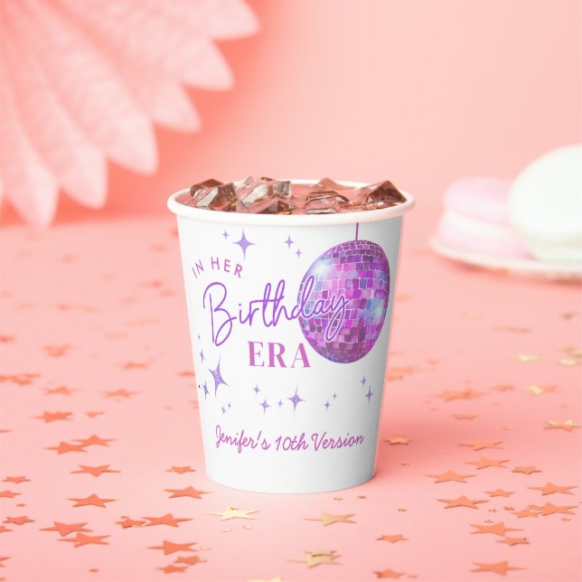 Purple In My Birthday Era Music Paper Cups (Insitu)