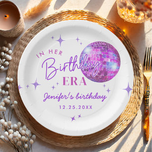 Purple In My Birthday Era Music Paper Plate