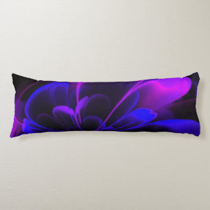 Purple Indigo Stylised Flower Half Corolla Body Cushion