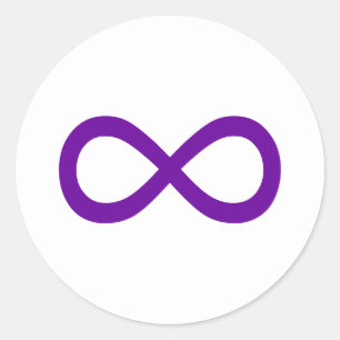 Purple Infinity Symbol Classic Round Sticker
