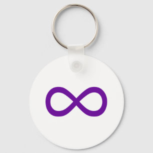 Purple Infinity Symbol Key Ring