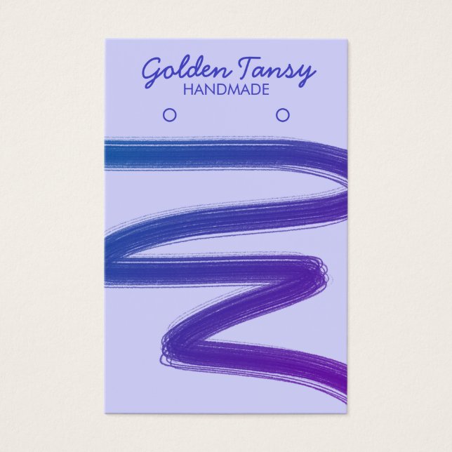 Purple Ink Swipe Earring Necklace Jewelry Display (Front)