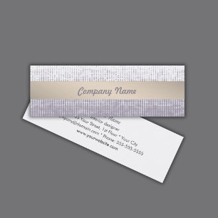 Purple Interior Designer Skinny Business Card