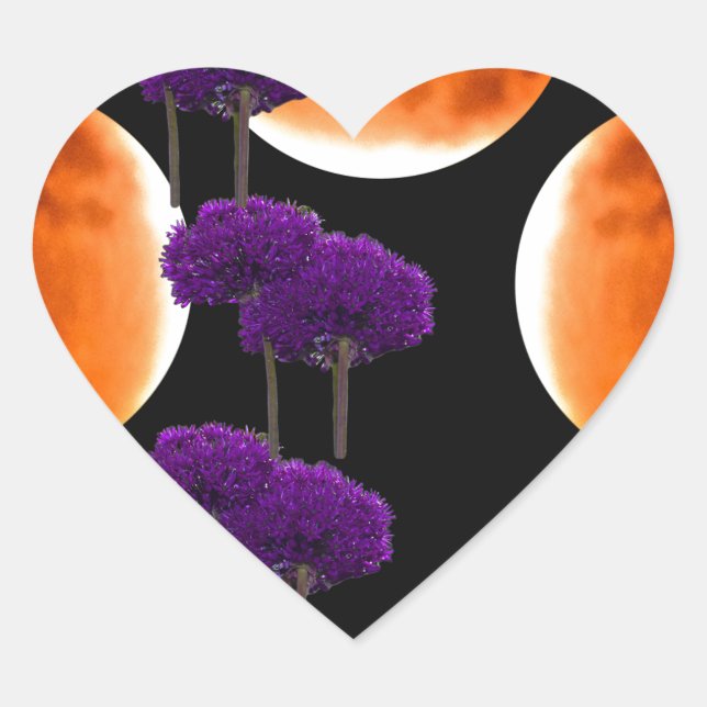 Purple Intrusion Heart Sticker (Front)