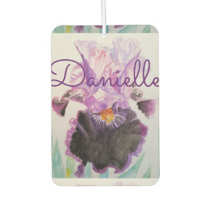 Purple Ir is Watercolour floral Car Air Freshener