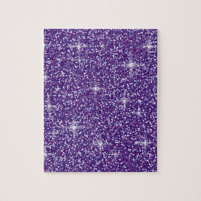 Purple iridescent glitter jigsaw puzzle (Vertical)
