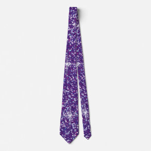 Purple iridescent glitter tie