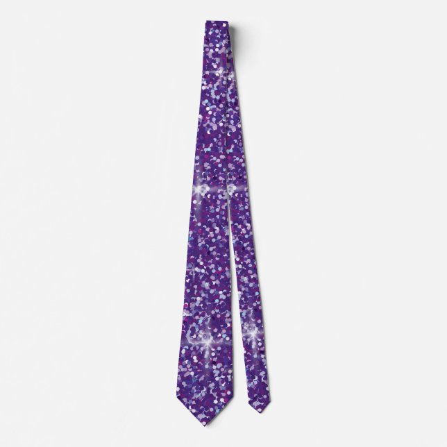 Purple iridescent glitter tie (Front)