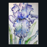 Purple Iris Art Watercolour Birthday Invitation<br><div class="desc">Purple Iris Art Watercolour Birthday Invitation. Designed from my original watercolour painting.</div>