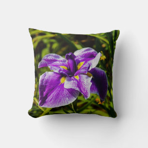 Purple Iris Blossom Cushion